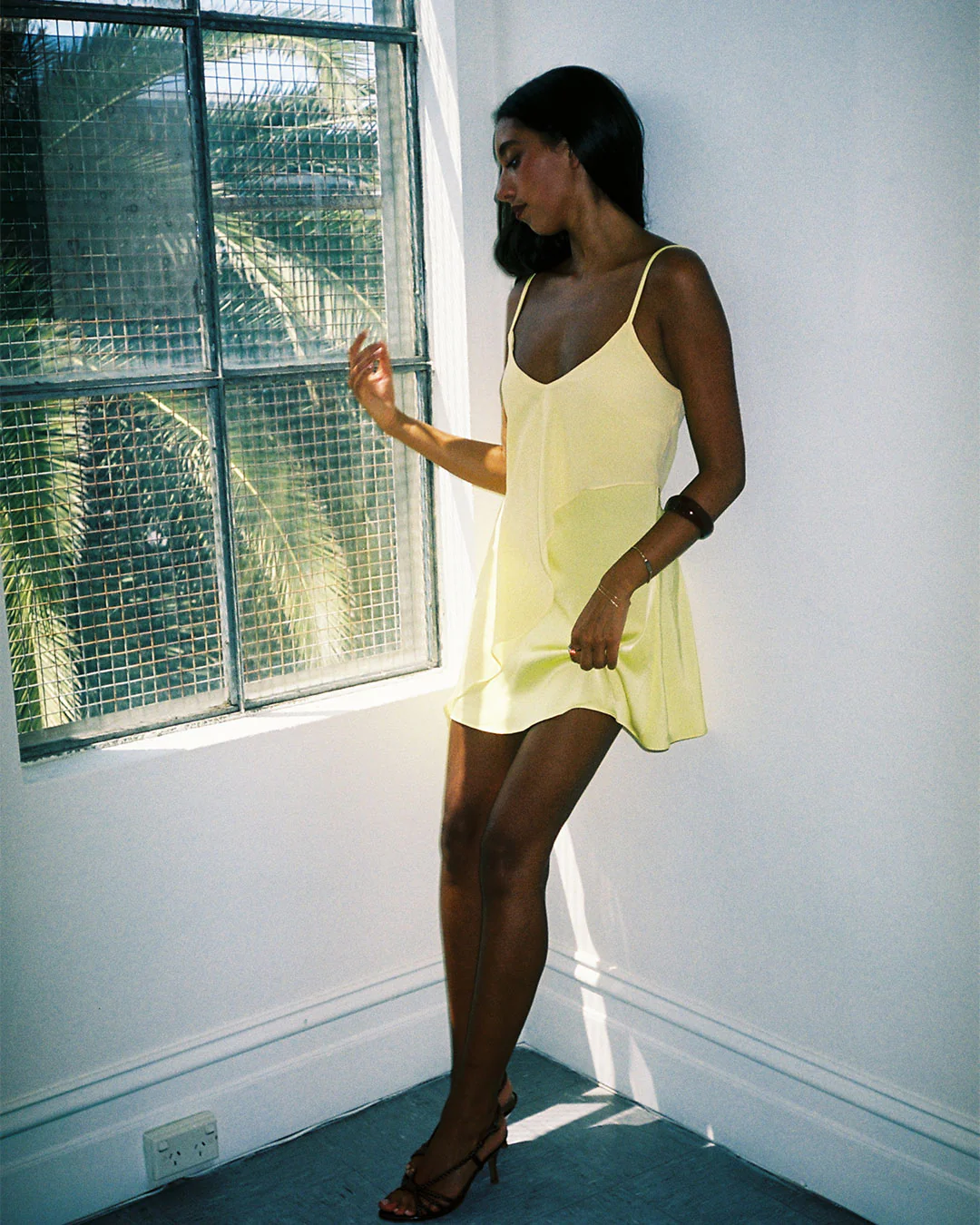 Aria Mini Dress | Lemon - Image 4