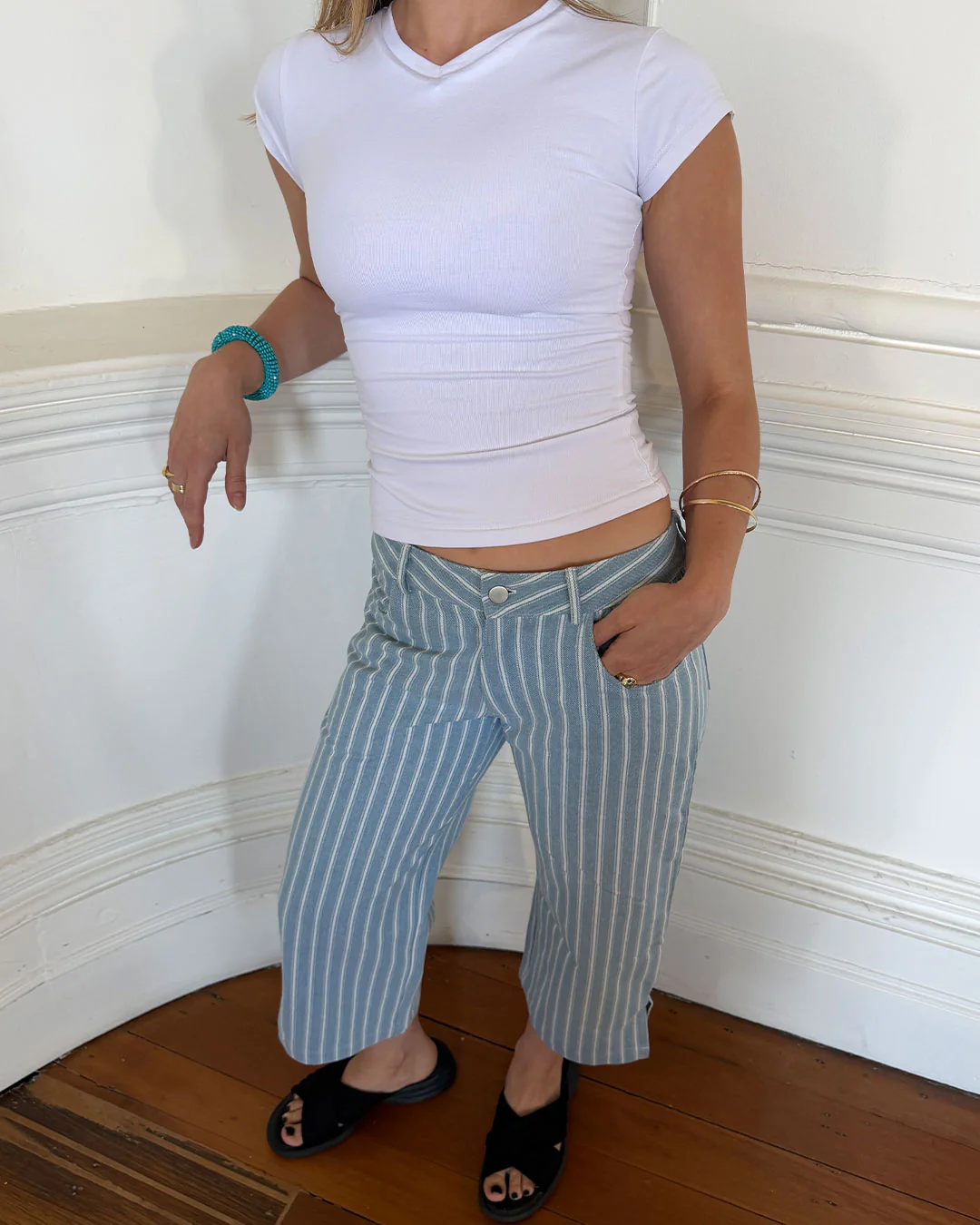 Clover Pant | Denim Stripe - Image 4