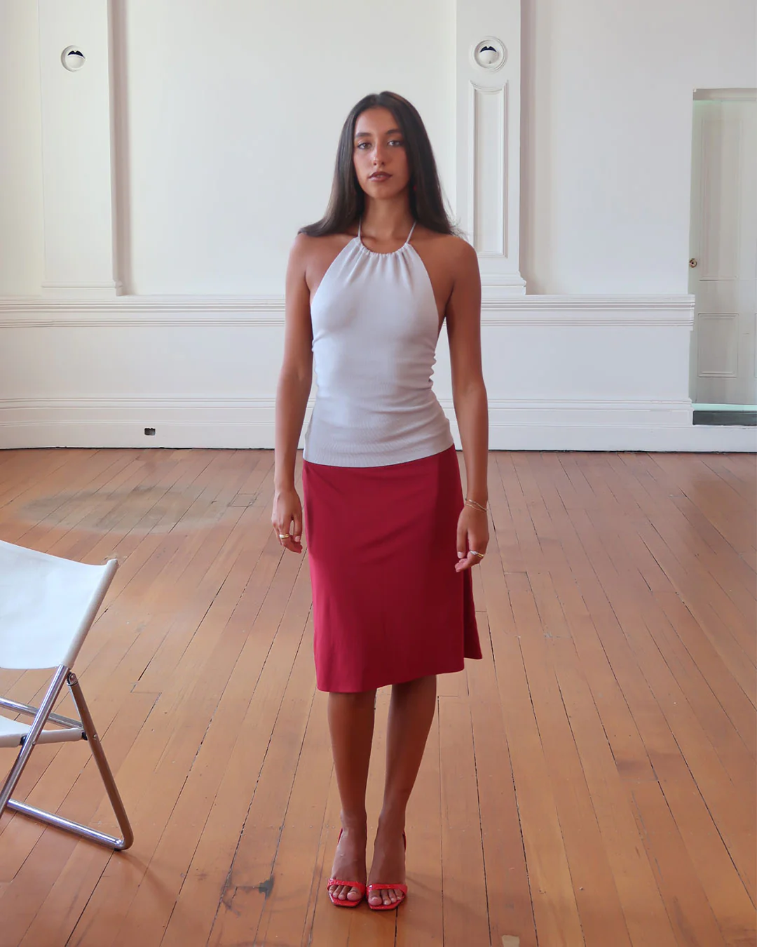 Harper Knit Halter Top | Stone - Image 5