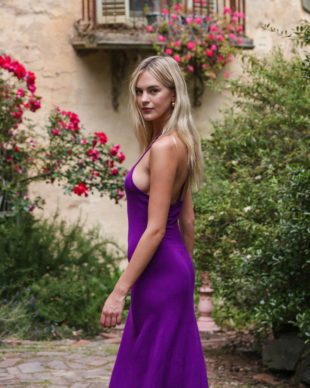 Madeline Maxi Knit Dress | Grape - Image 11