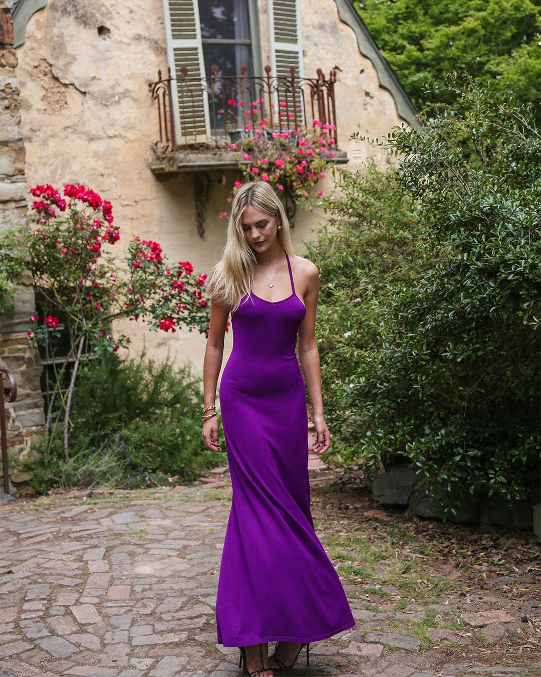 Madeline Maxi Knit Dress | Grape - Image 12
