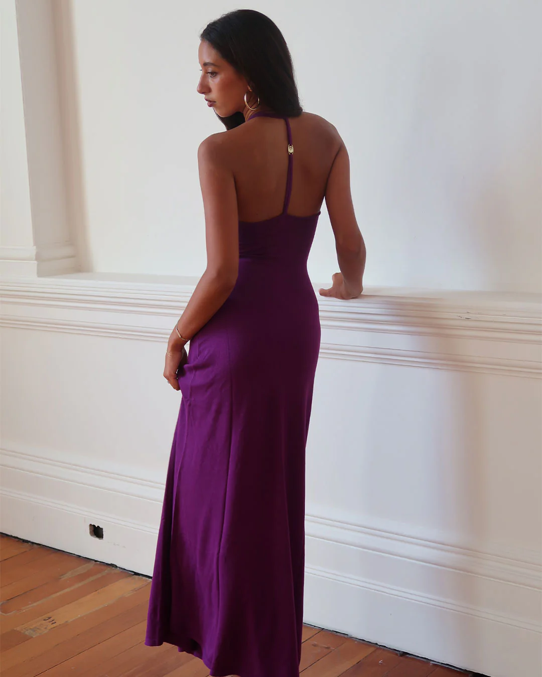 Madeline Maxi Knit Dress | Grape - Image 13