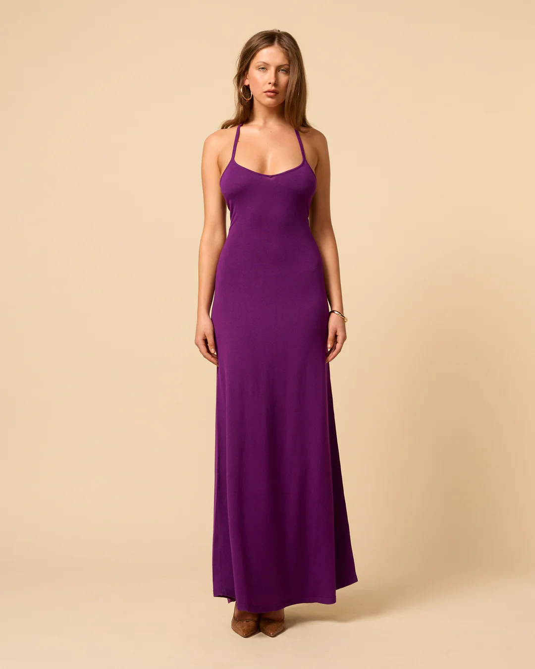 Madeline Maxi Knit Dress | Grape - Image 5