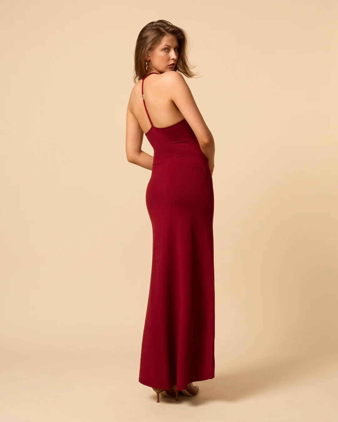 Madeline Maxi Knit Dress | Merlot - Image 4