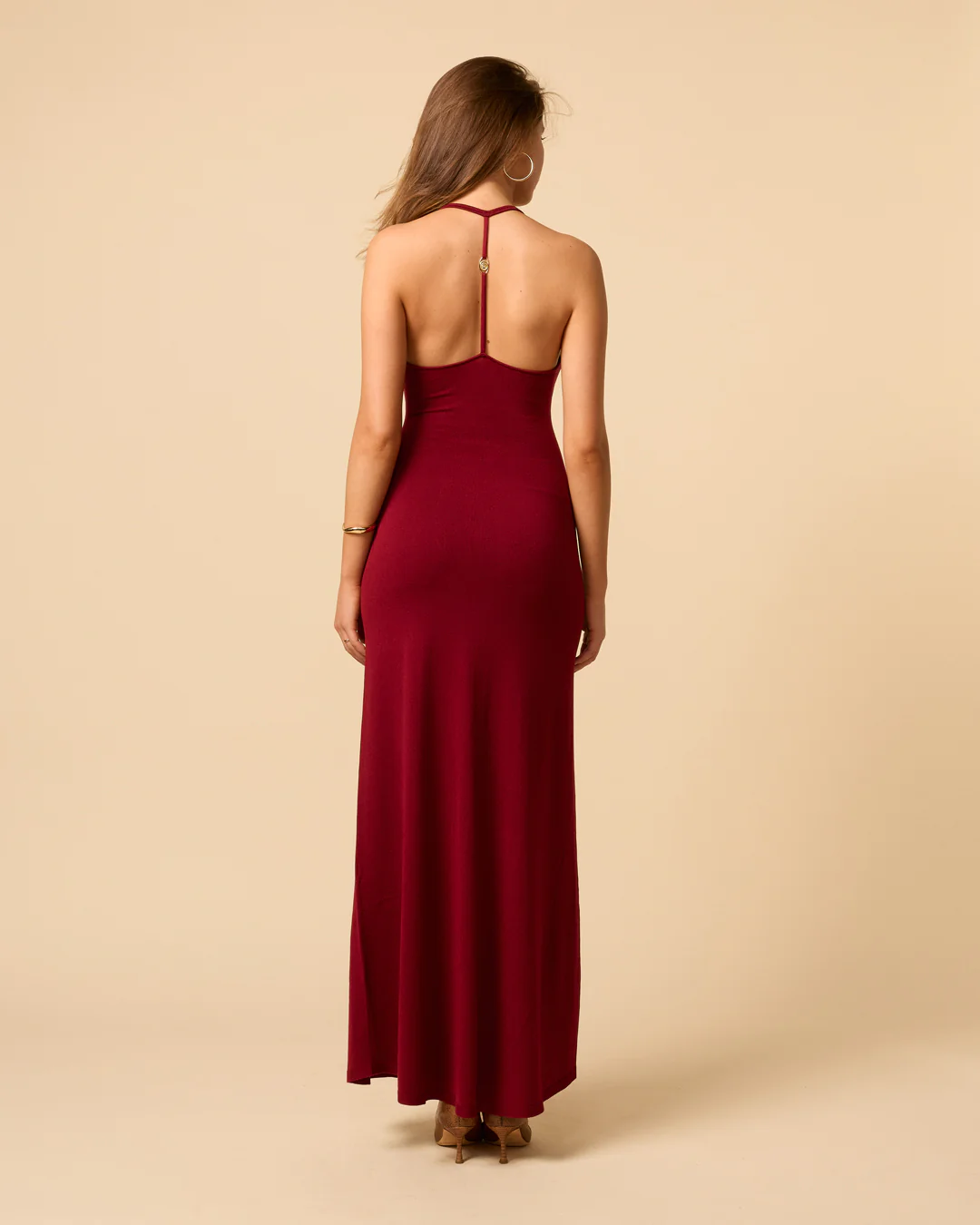 Madeline Maxi Knit Dress | Merlot - Image 5