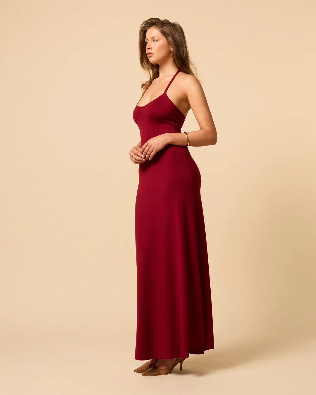 Madeline Maxi Knit Dress | Merlot - Image 6